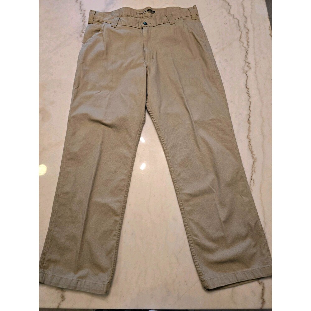 Carhartt Rugged Flex Mens Canvas Workwear Pants Beige 36x30 outdoor hiking